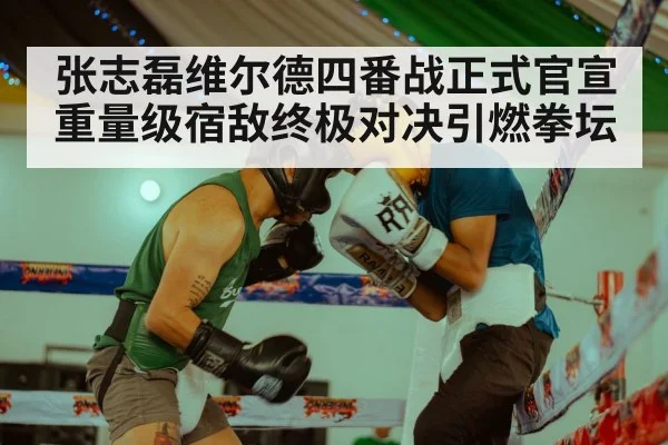 张志磊维尔德四番战正式官宣重量级宿敌终极对决引燃拳坛